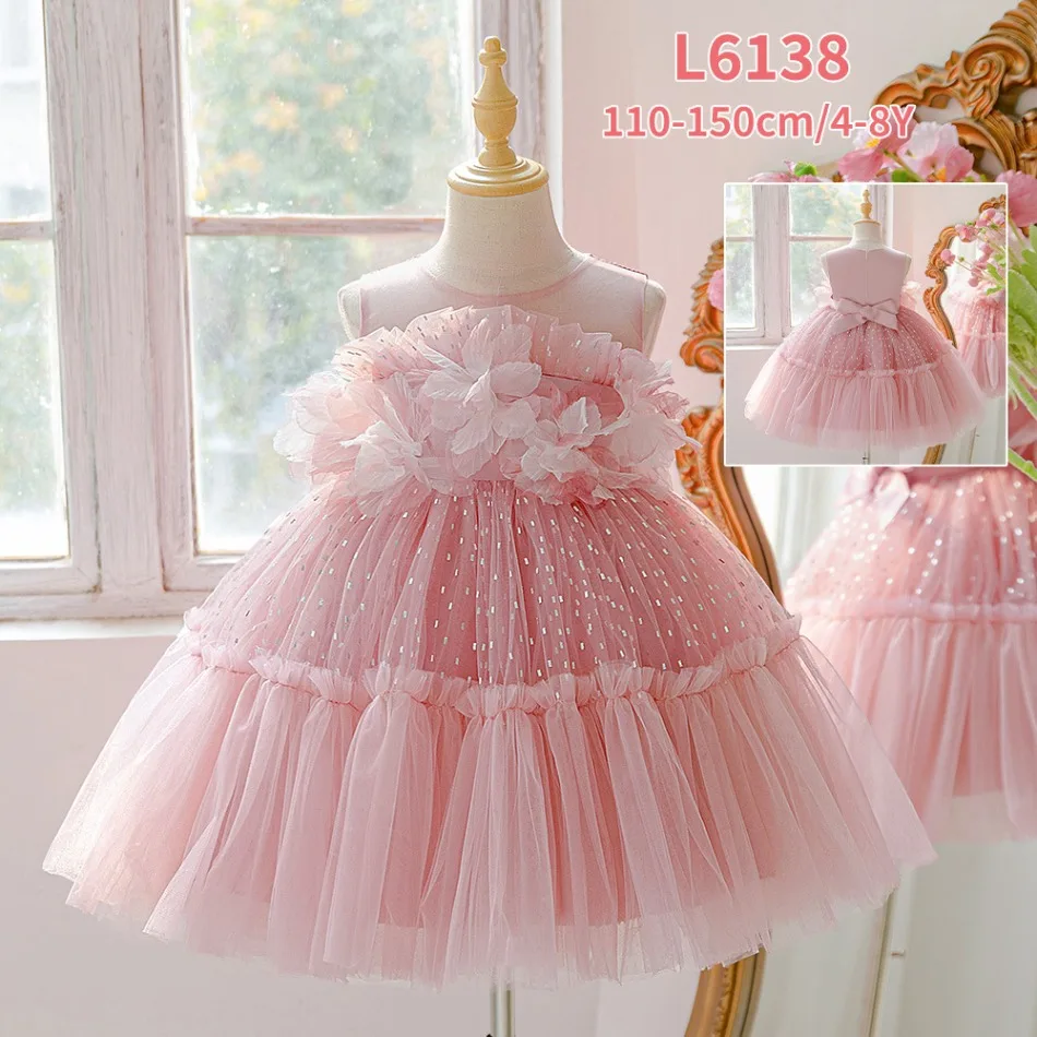 Gaun Putri Berumbai untuk Anak - Toddler Girl Tulle Party Dress ulasan dan harga