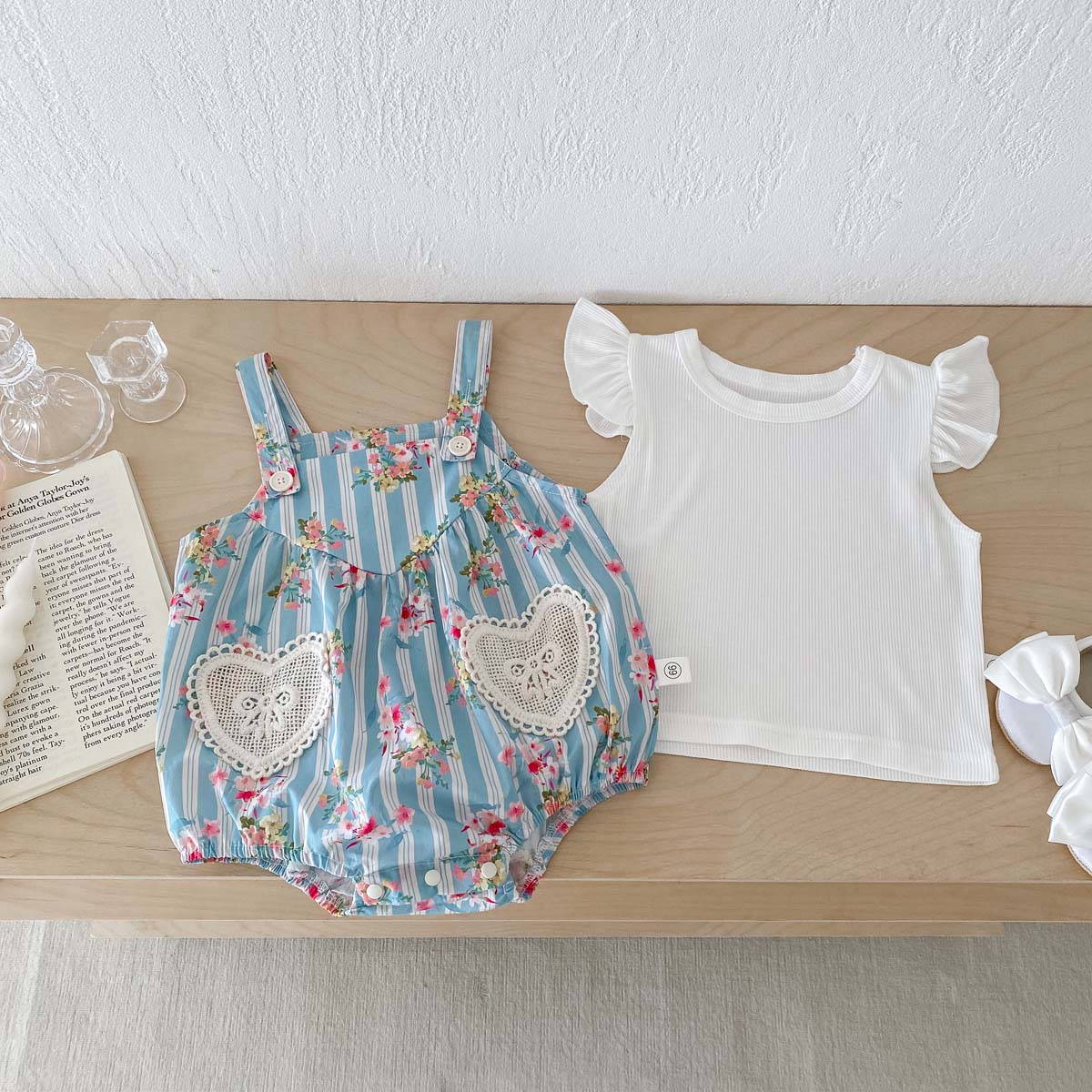 2 potong pakaian bayi perempua - Newborn Baby Girl Romper Floral ulasan dan harga