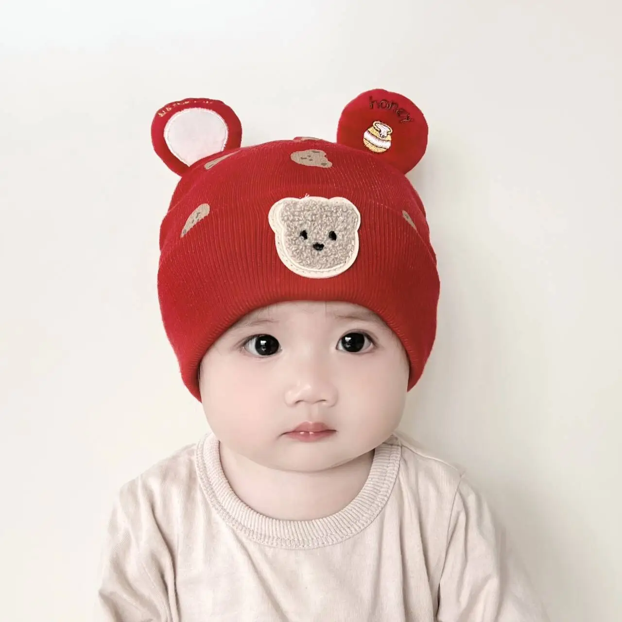 Topi Beanie Bayi Hangat Musim  - Infant Beanie Hat With Ears ulasan dan harga